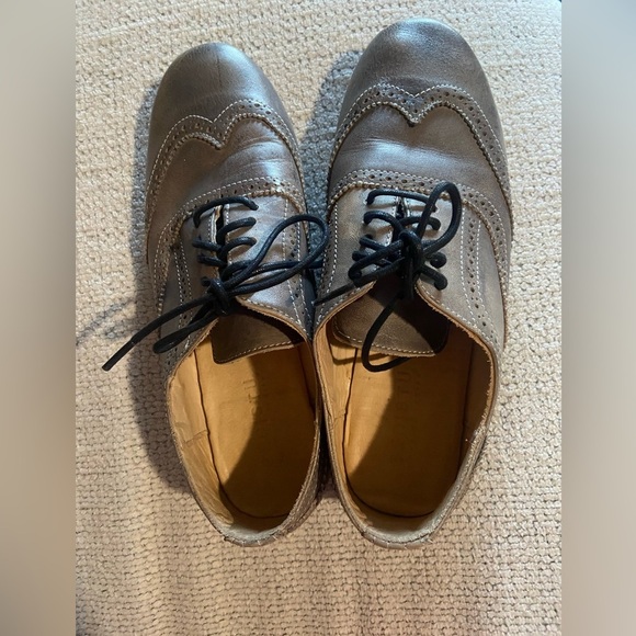 Bed Stu Women’s Taupe Gray Brown Leather Oxfords Shoes size 8.5 preppy classic - Picture 2 of 8